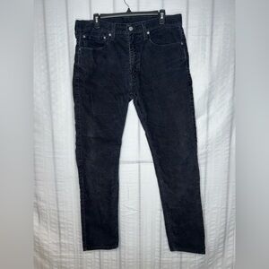 Levis 512 Jeans Mens 34x30 Black Corduroy Slim Taper Stretch Mid Rise Pants